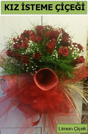 41 adet kırmızı gülden kız isteme buketi  İstanbul Ümraniye çiçek satışı 