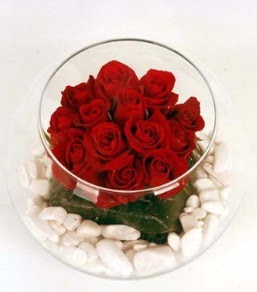 Cam fanusta 11 adet kırmızı gül  İstanbul Ümraniye çiçek gönderme 
