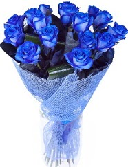 9 adet mavi gülden buket çiçeği  İstanbul Ümraniye hediye çiçek yolla 