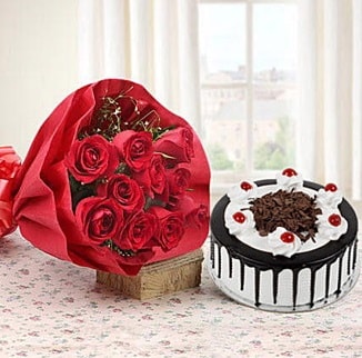 12 adet kırmızı gül 4 kişilik yaş pasta  İstanbul Ümraniye çiçek , çiçekçi , çiçekçilik 